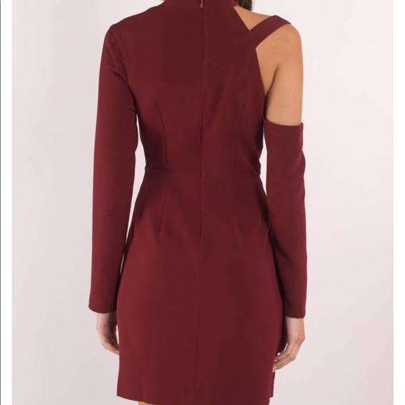 Finders Keepers The Message Mini Dress in Wine Combo - Picture 4 of 11